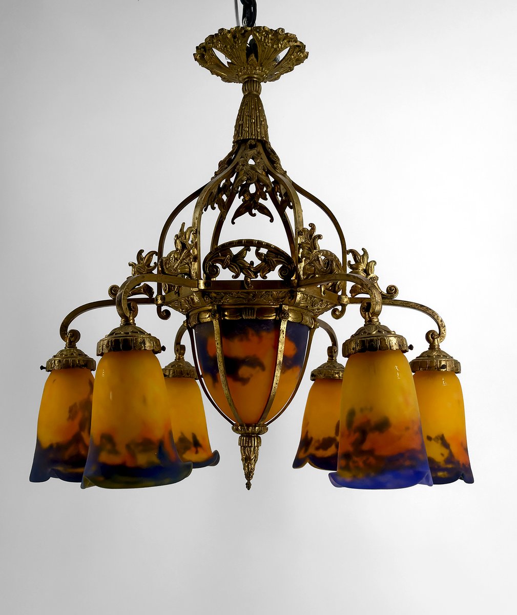 Lustre muller art déco - France