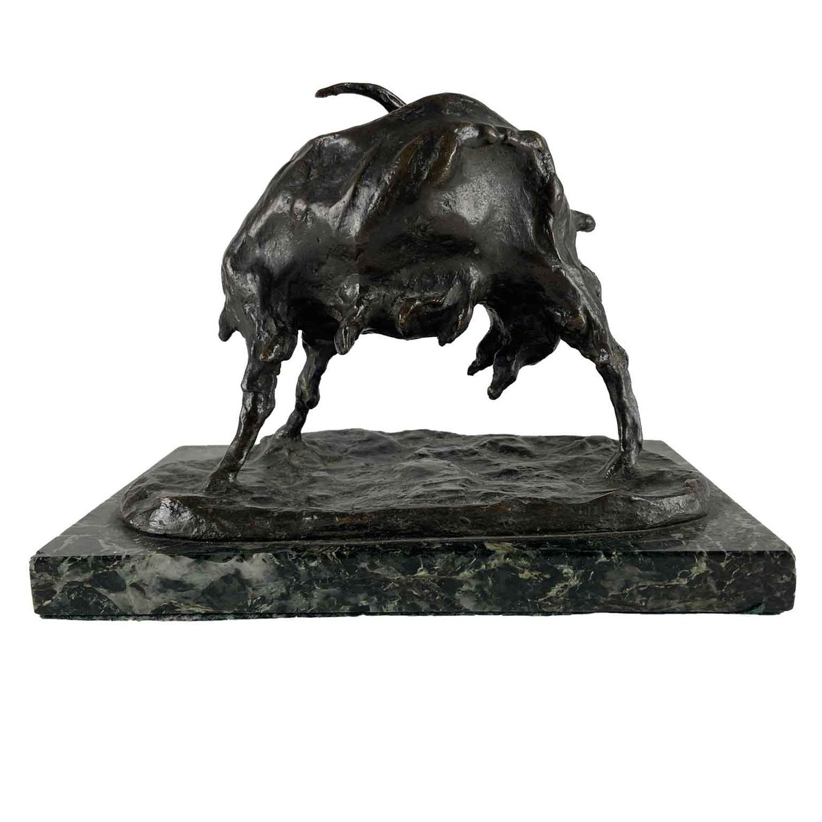 Ernesto Bazzaro Goat Sculpture Early 1900s Bronze On Marble Base For ernesto-bazzaro-goat-sculpture-early-1900s-bronze-on-marble-base-for