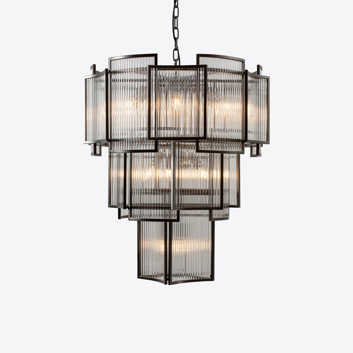 Chandelier Luky - Aluminium Bronze, Modèle Large, Design Moderne