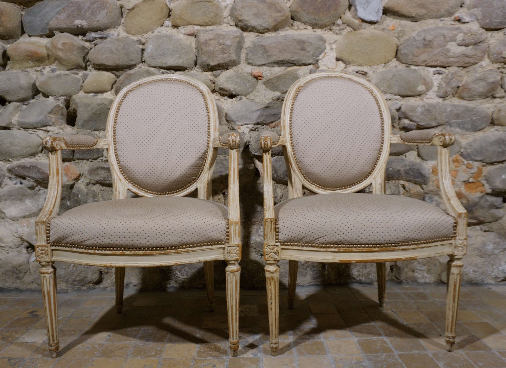 Pierre Remy Neoclassical Louis Xvi Armchairs by Pierre Remy, 18th Century, Set of 2 ...