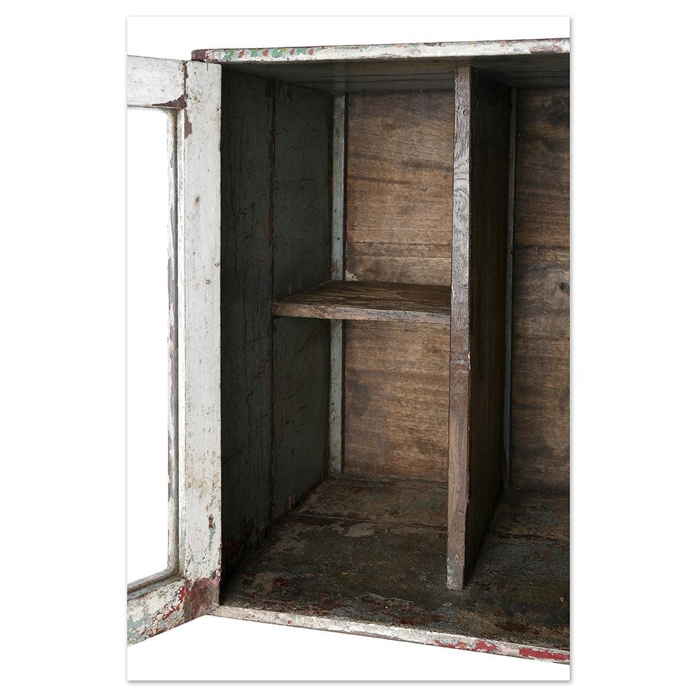 Cubic Display Case in Patinated Wood for sale at Pamono