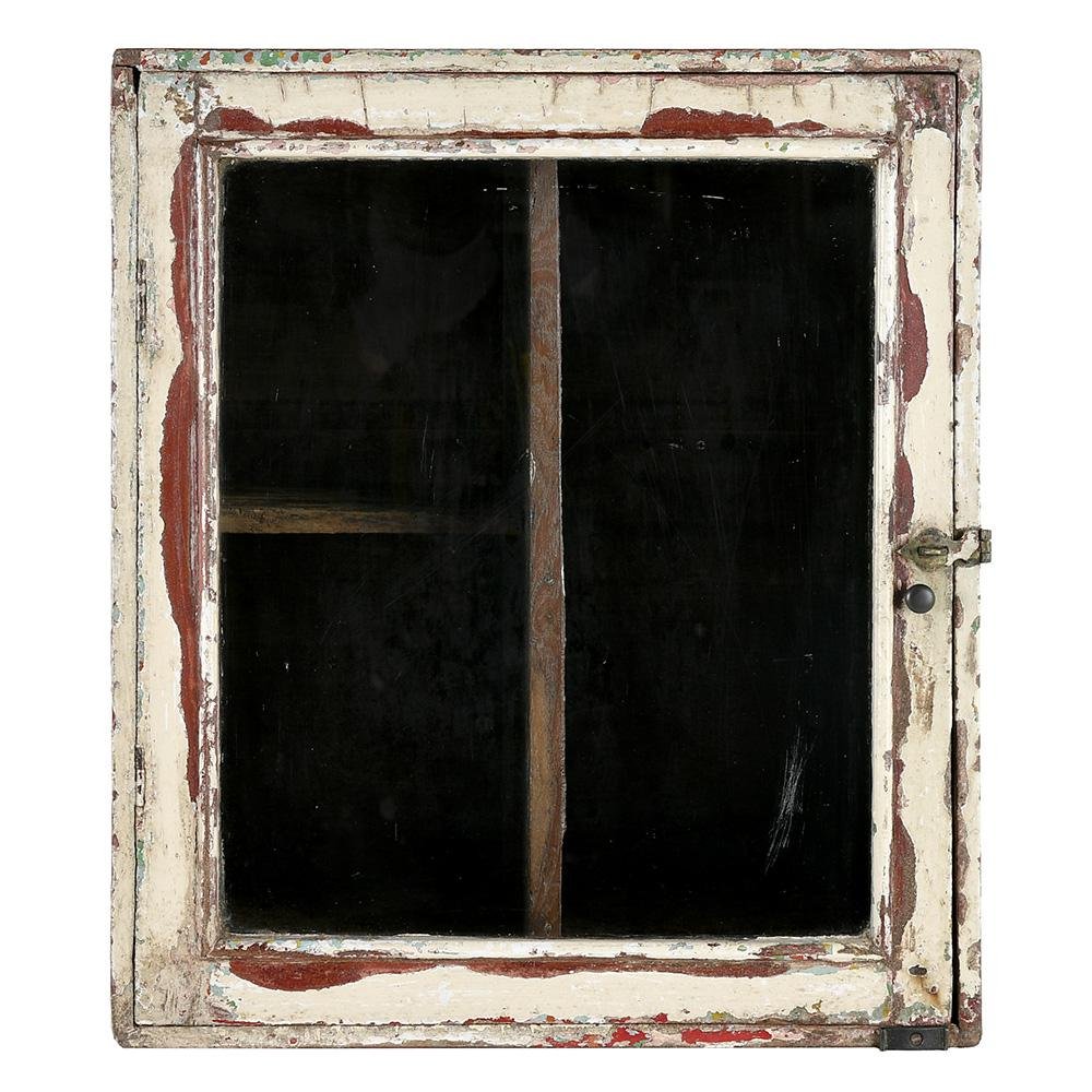 Cubic Display Case in Patinated Wood for sale at Pamono