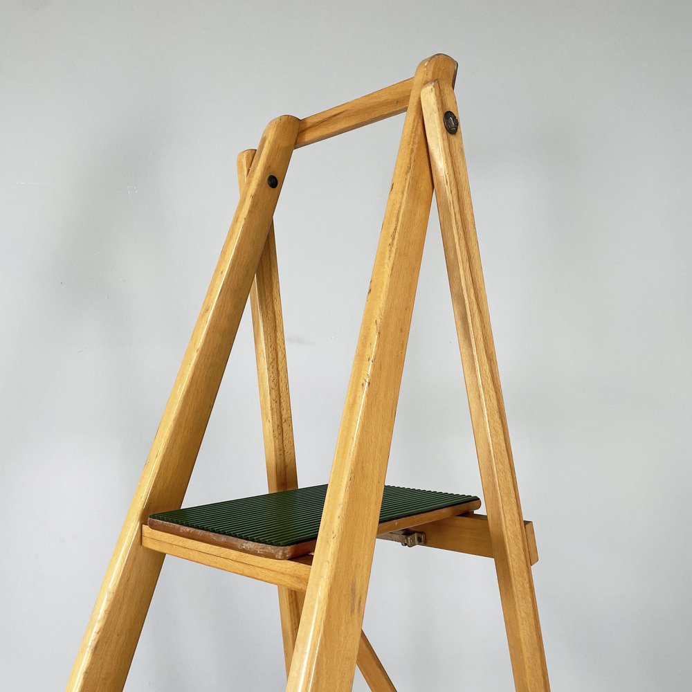 Mid-Century Modern Italian Wooden Ladder by Fabbrica Scale Alberti ...