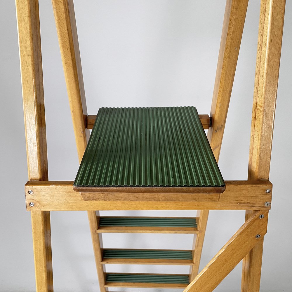 Mid-Century Modern Italian Wooden Ladder by Fabbrica Scale Alberti ...