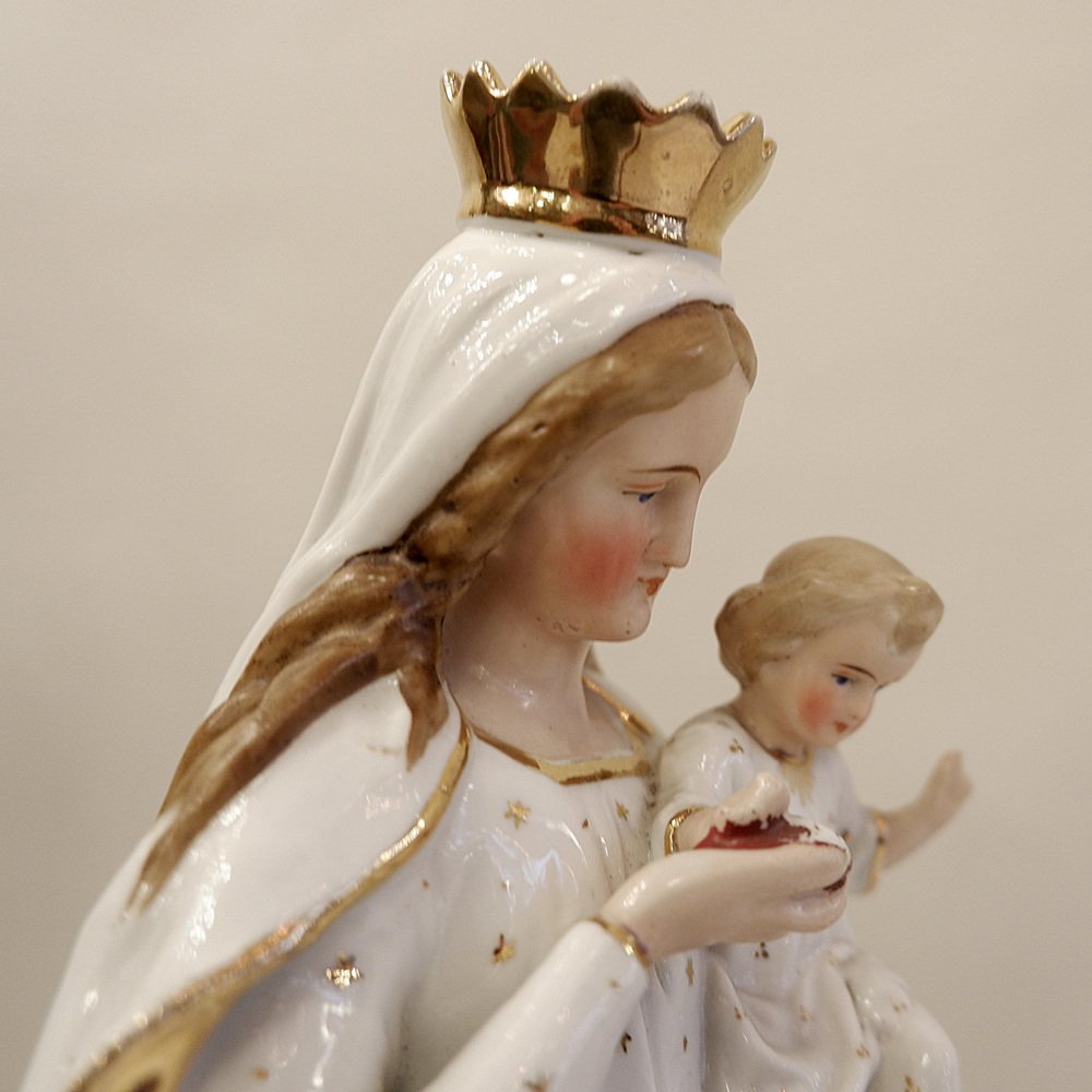 Porcelain Virgin Mary Child Christ, 19th Century for sale at Pamono