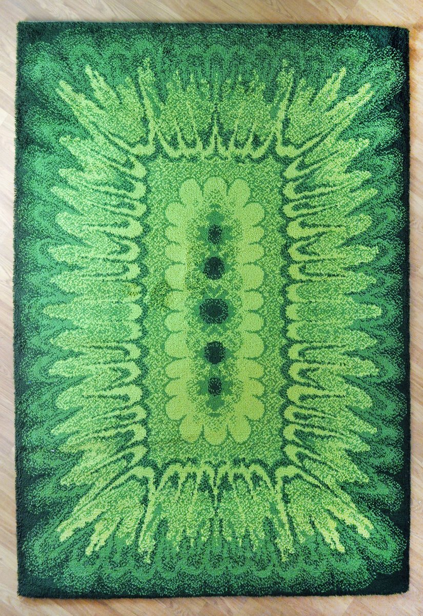 Gruner Minarett Teppich 1970er Bei Pamono Kaufen