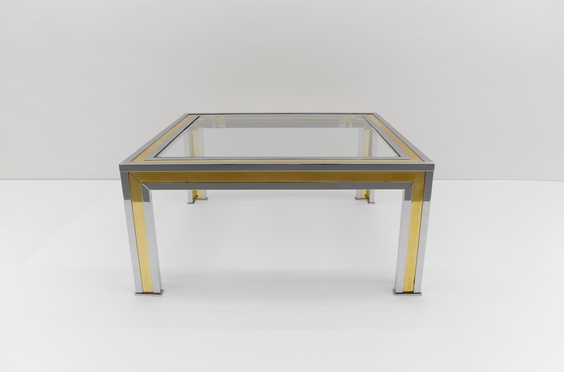 Square Bicolor Coffee Table, 1970s for sale at Pamono