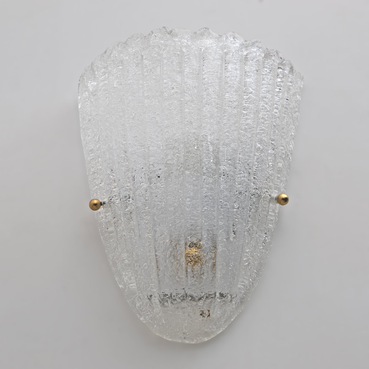 Mid-Century Italian Modern Murano Glass Shell Sconces in the style of ...