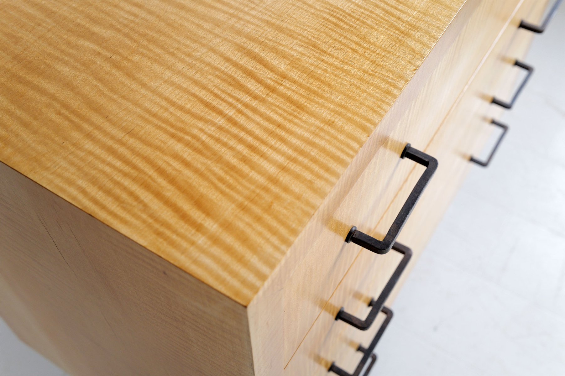 Bloc D'érable Dur à Figure "tigre Bouclé" 3x36 Pouces - Séché Au Four Sous Vide - Pour Tournage