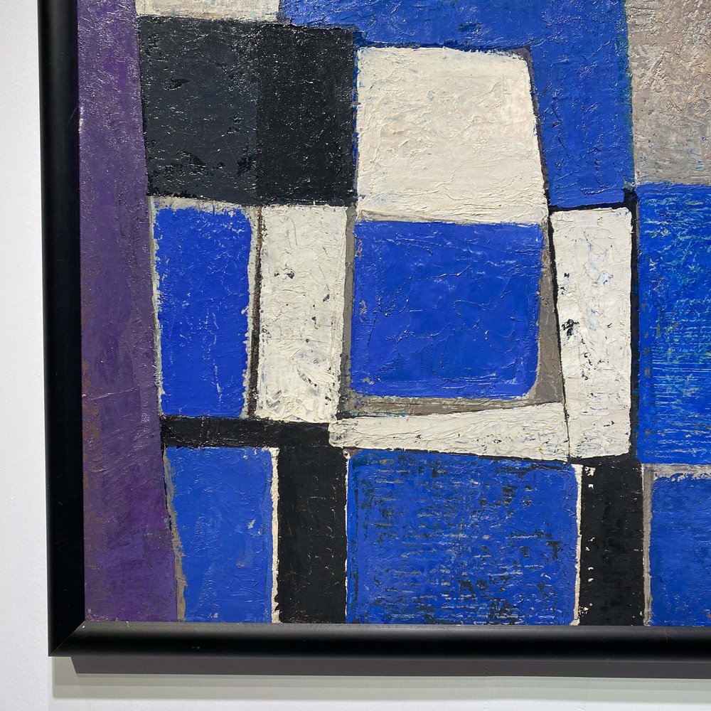 George Ruyter, Mid-Century Modern Dutch Composition in White, Black and ...