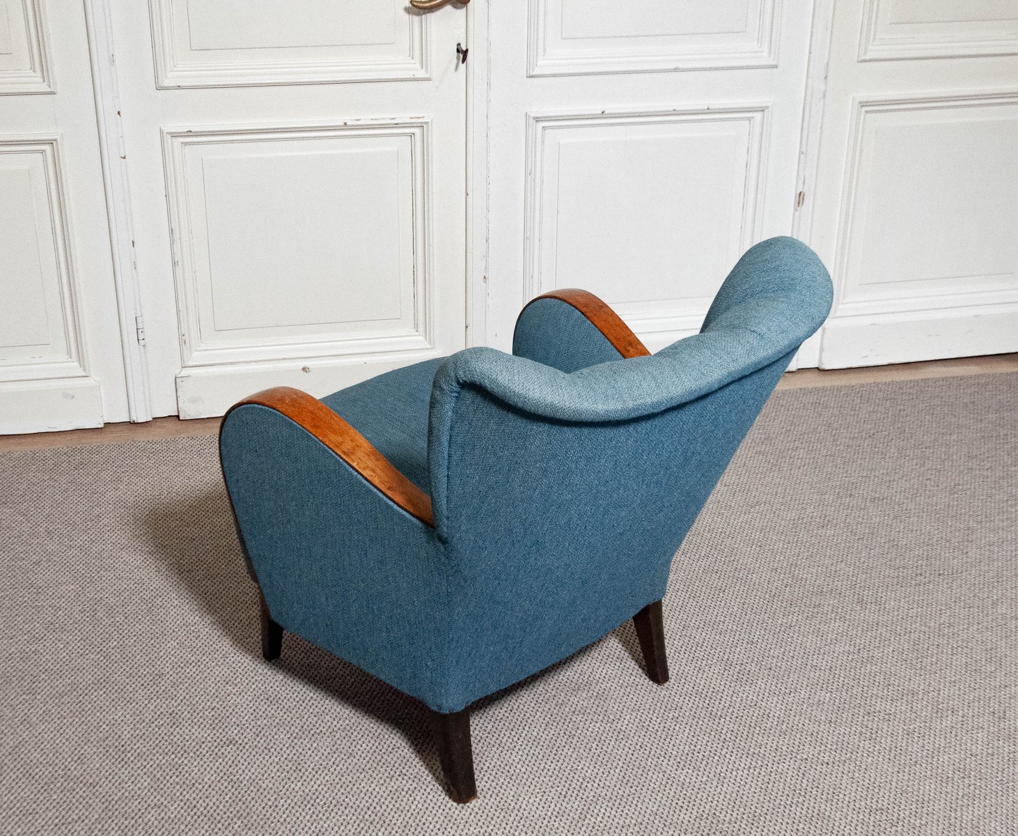 Art Nouveau Swedish Club Chair, 1940s for sale at Pamono