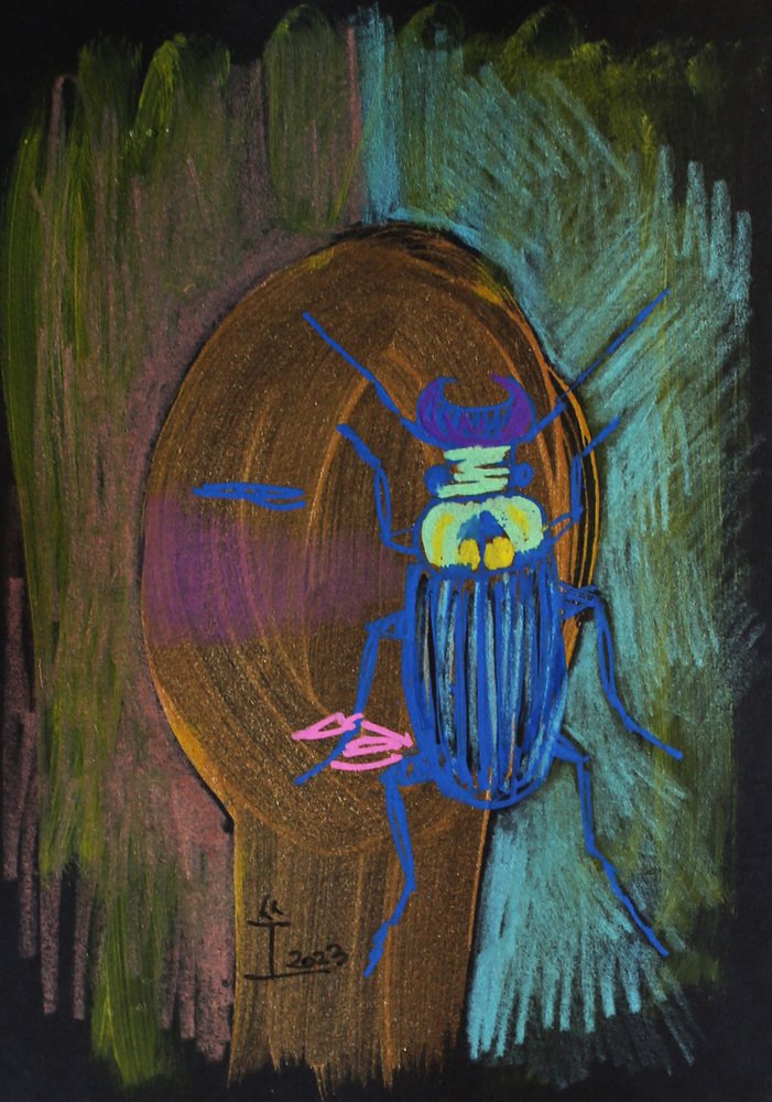Kim Soo Young, Face of Women with Insects, 2023, Mixed Media on Paper ...