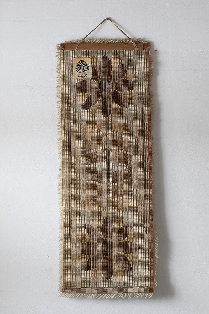 Wall Rug Denmark Vintage Scandinavian Wool Wall Rug with Metal Hanger for sale at Pamono