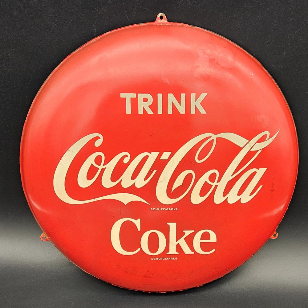 Enseigne Publicitaire Coca Cola en Métal, 1960s en vente sur Pamono