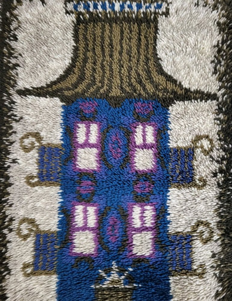 Wall Rug Denmark Danish Wool Wall Rug by Ege Taepper, Denmark, 1970s for sale at Pamono