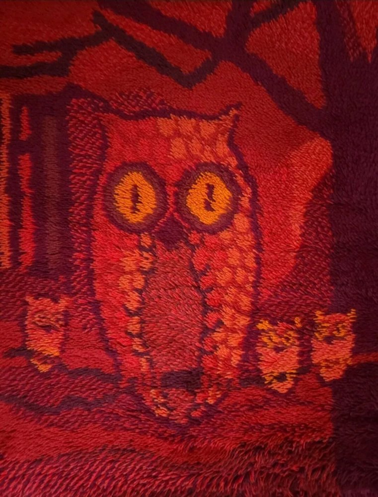 Wall Rug Denmark Danish Wool Wall Rug by Ege Taepper, Denmark, 1970s for sale at Pamono