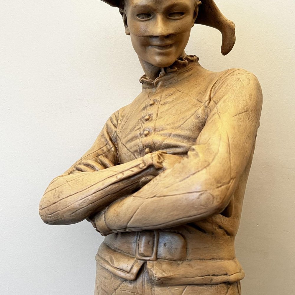 Harlequin Terracotta Sculpture by Charles René De Saint-Marceaux, 19th ...