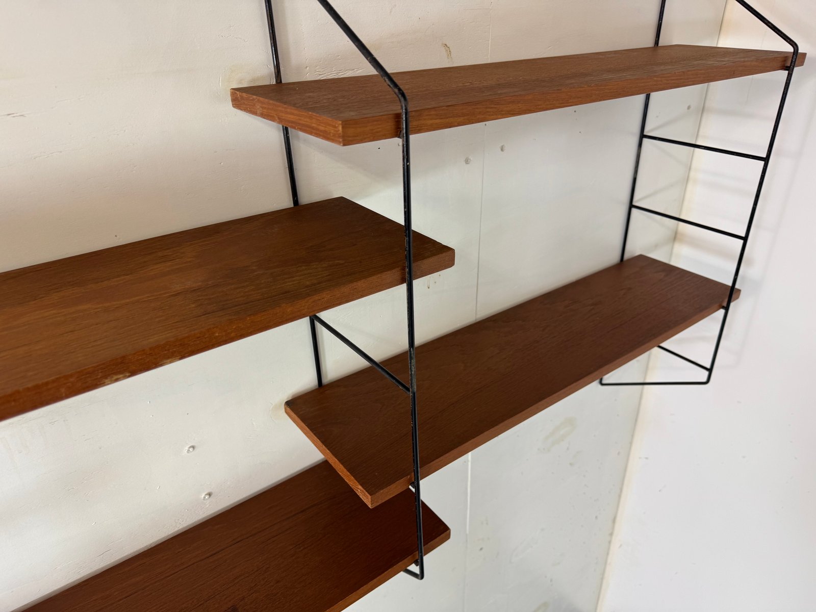 Mid-Century Modern Teak and Steel String Wall System by Kajsa & Nils ...