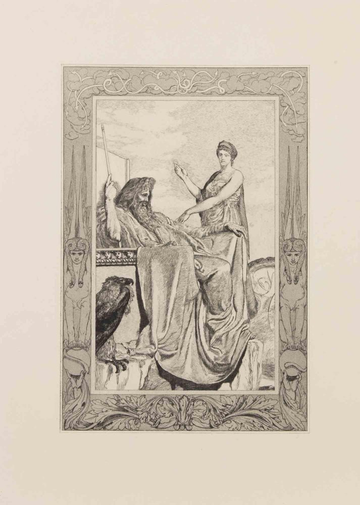 Jupiter Und Venus Mythologie Max Klinger, Jupiter und Venus, Radierung, 1909 bei Pamono kaufen