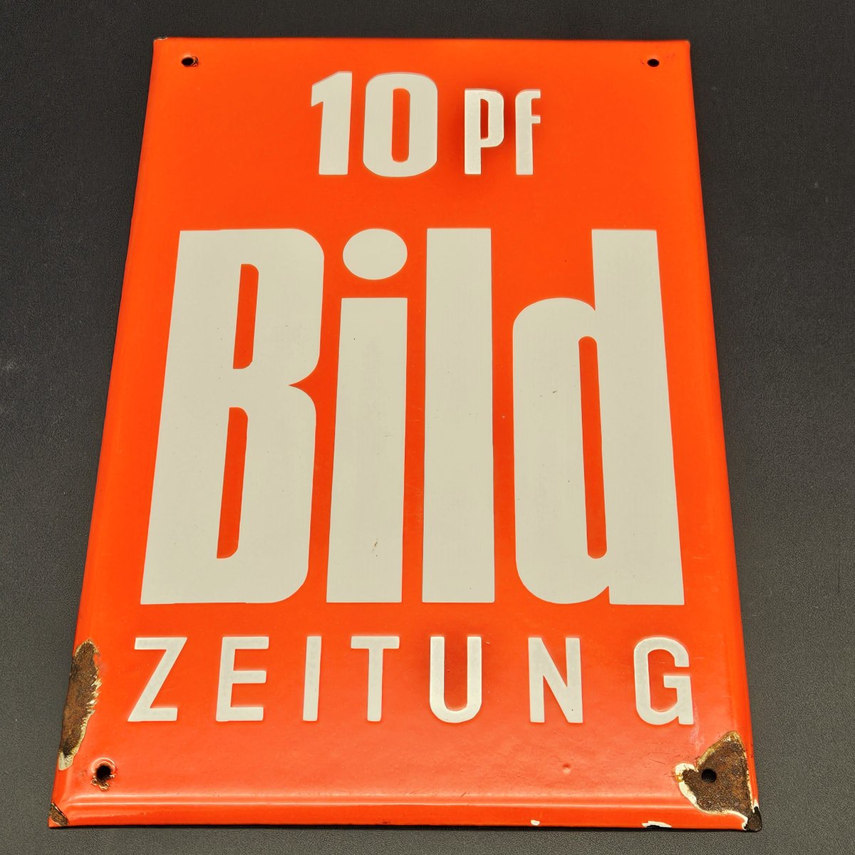 Enamel Bild Zeitung Sign, 1950s-1960s for sale at Pamono