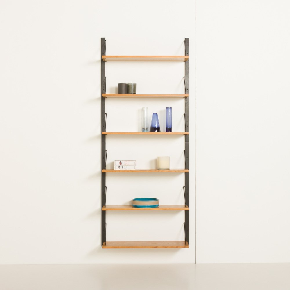 Scandinavian Modular Oak Shelving System, 1960s for sale at Pamono