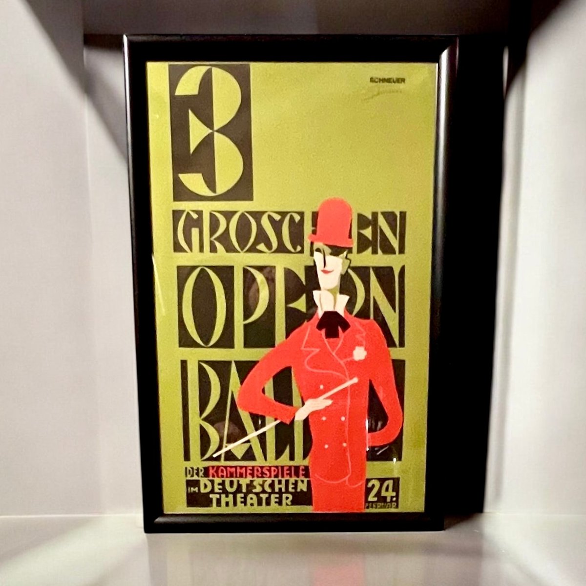 Opern 4 Original Linocut 3-Color Poster for 3 Groschen Opern Ball der ...