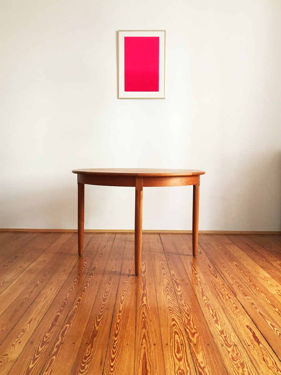 Round Danish Mid Century Teak Dining Table From Uldum For At Pamono 1 141 00