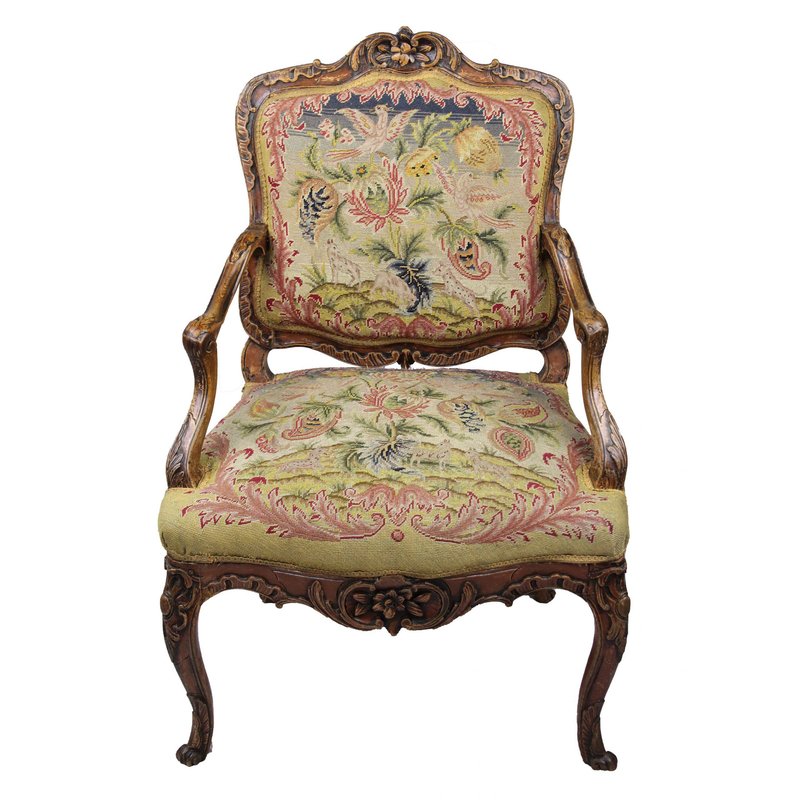 Rococo Walnut Armchair, 1750s for sale at Pamono