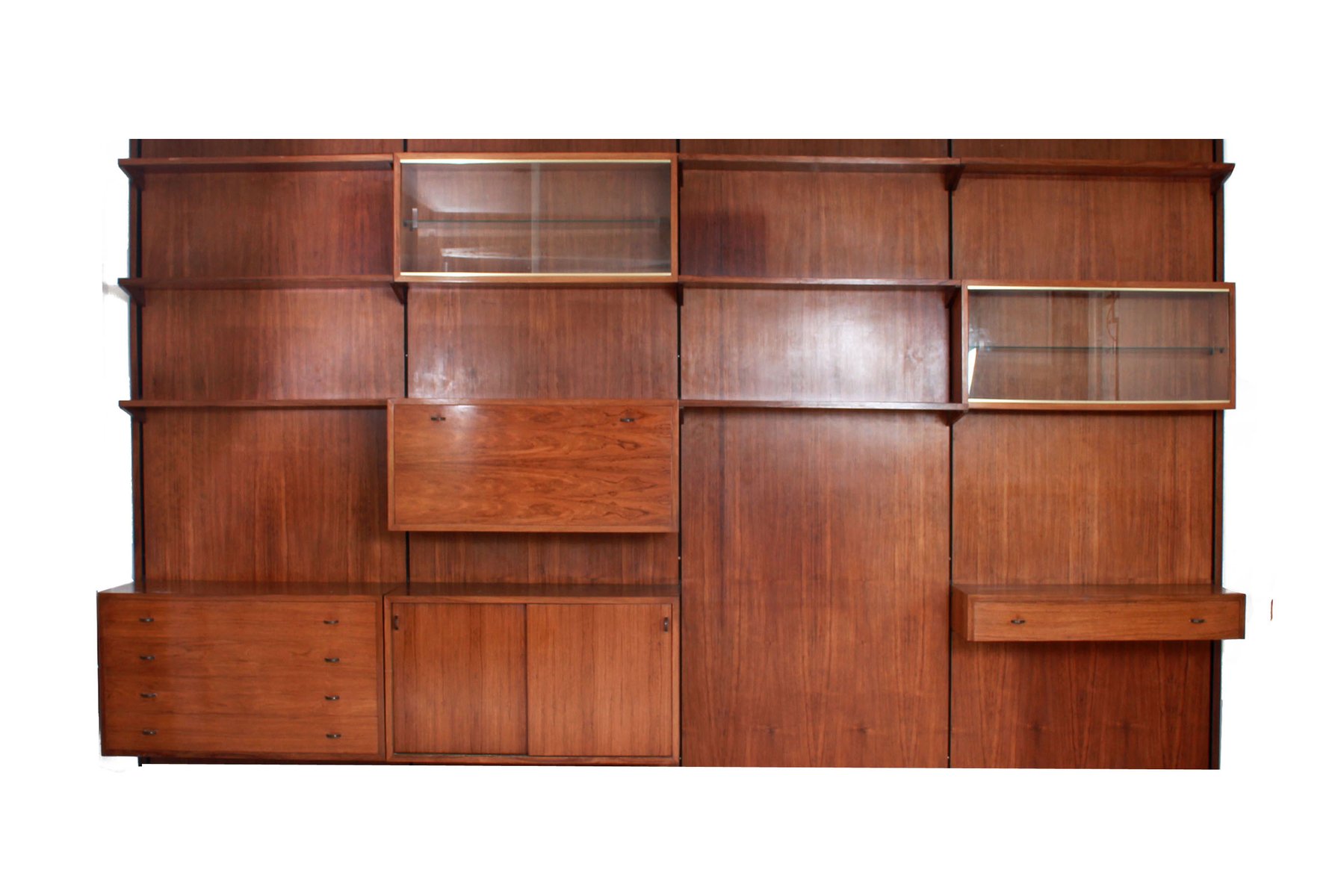 Rosewood Wall Unit, 1950S Rosewood Wall Unit, 1950S