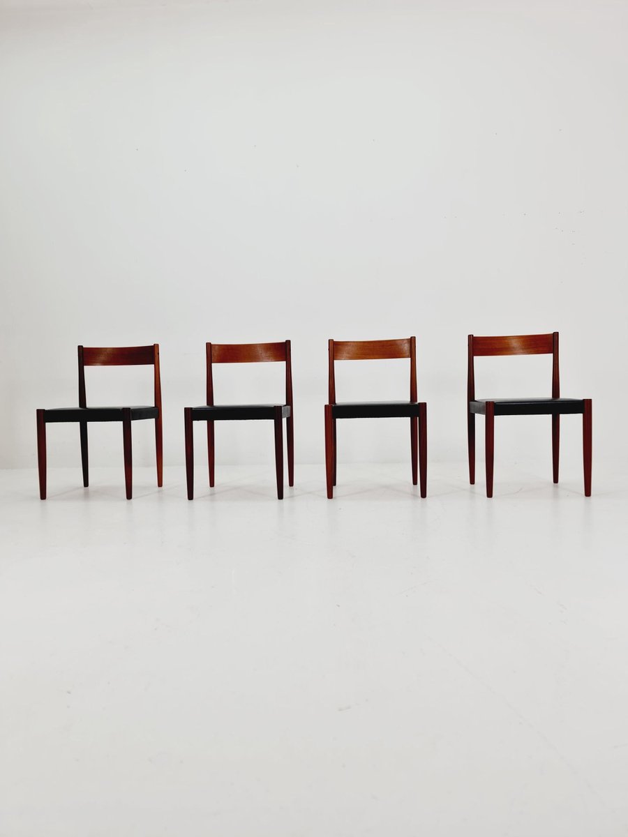 Danish Modern Teak Chairs by Niels Möller for Frem Rojle, 1960s, Set of ...