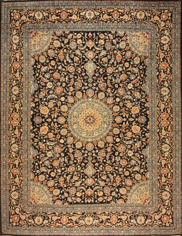 Hand-Knotted Isfahan Rug with Toranj Sheikh Safi Pattern for sale at Pamono