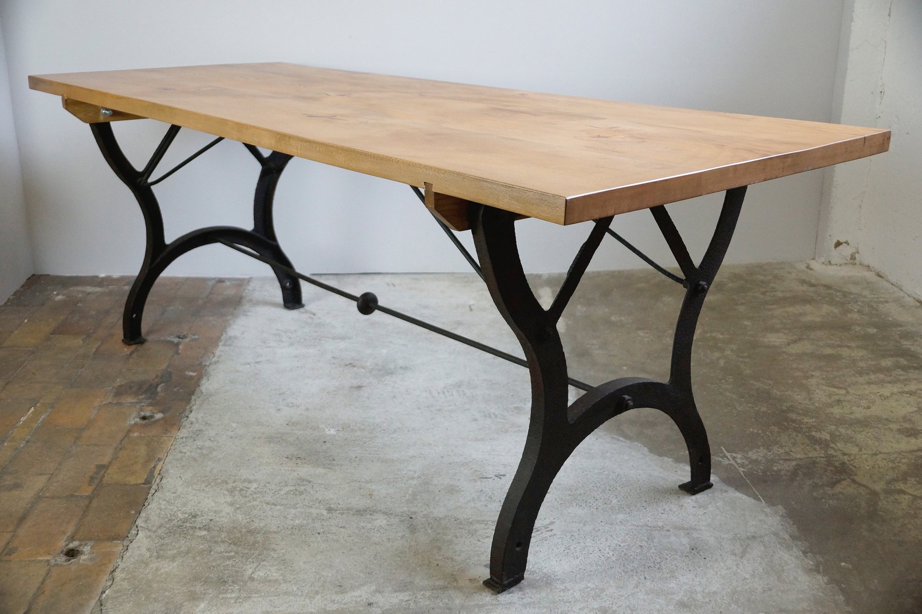 Vintage Industrial Dining Table for sale at Pamono
