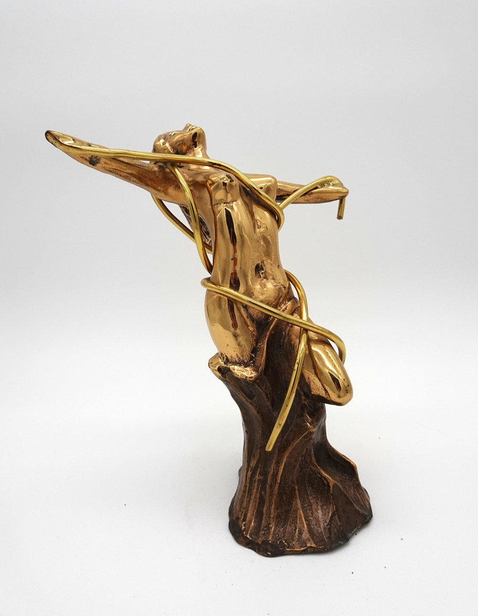 Brutalist Bronze Nude Sculpture, 1970s for sale at Pamono