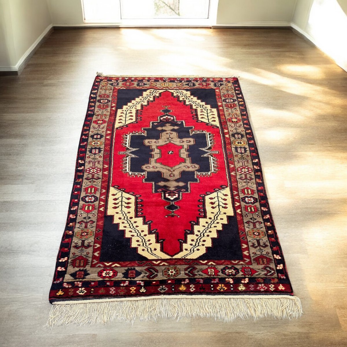 Turkish Karapinar Wool on Wool Rug for sale at Pamono
