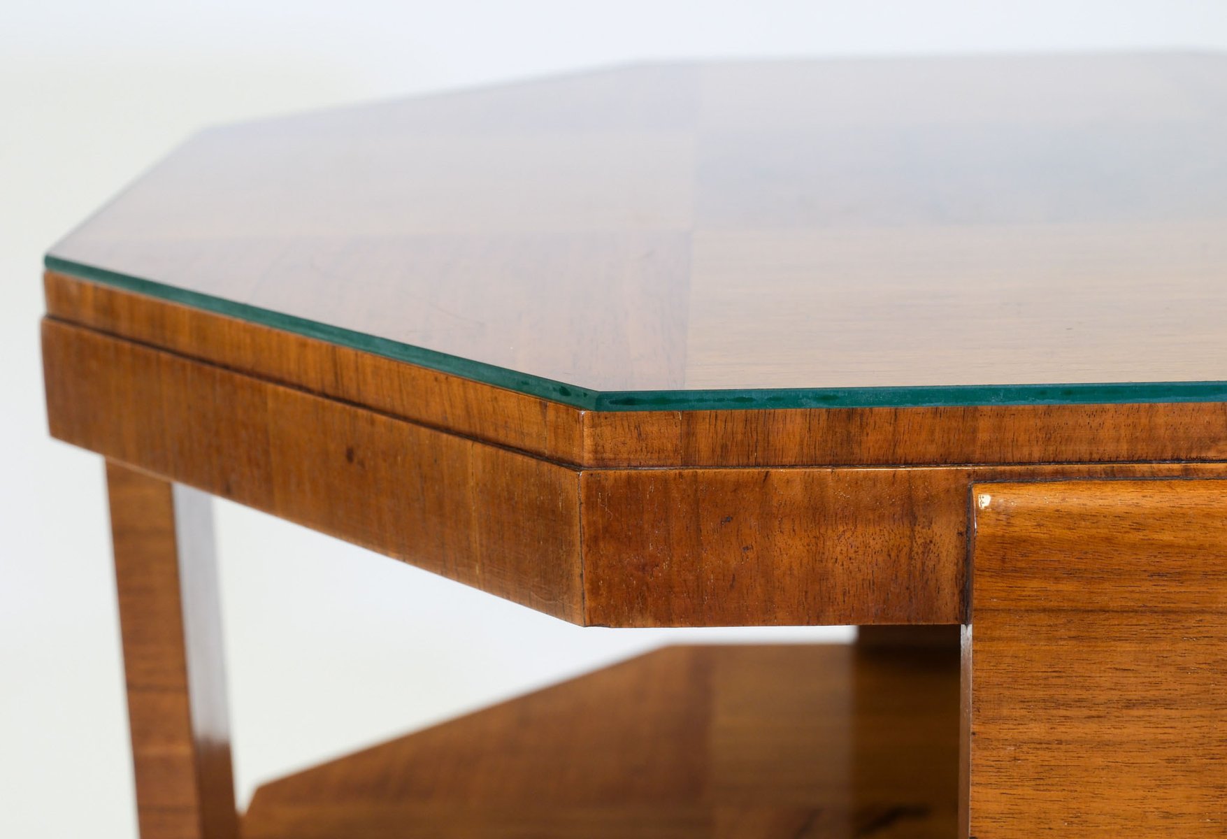 Beau vase Jacinthe vintage verre moulé rose saumon style Art Déco - Le