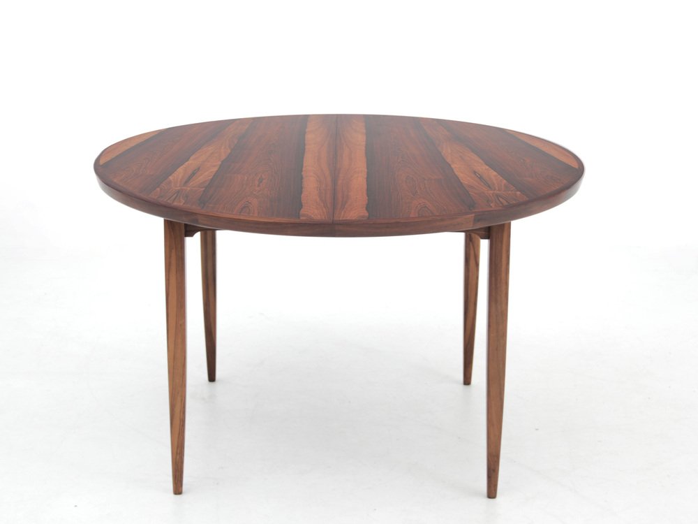 Scandinavian Round Dining Table with 2 Teak Leaves, 1960s for sale at ...