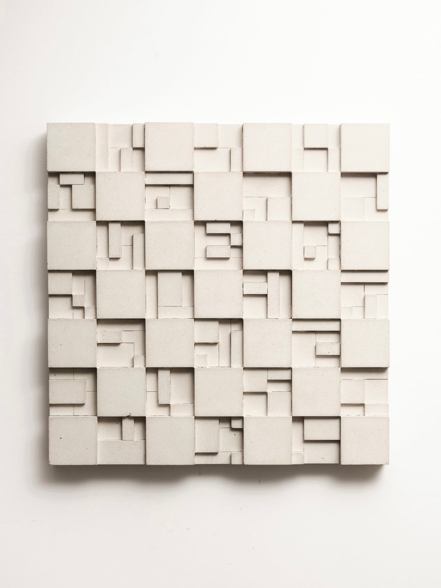 Picture Idea: Brutalist Concrete Wall Art In White By Toms Factory For
