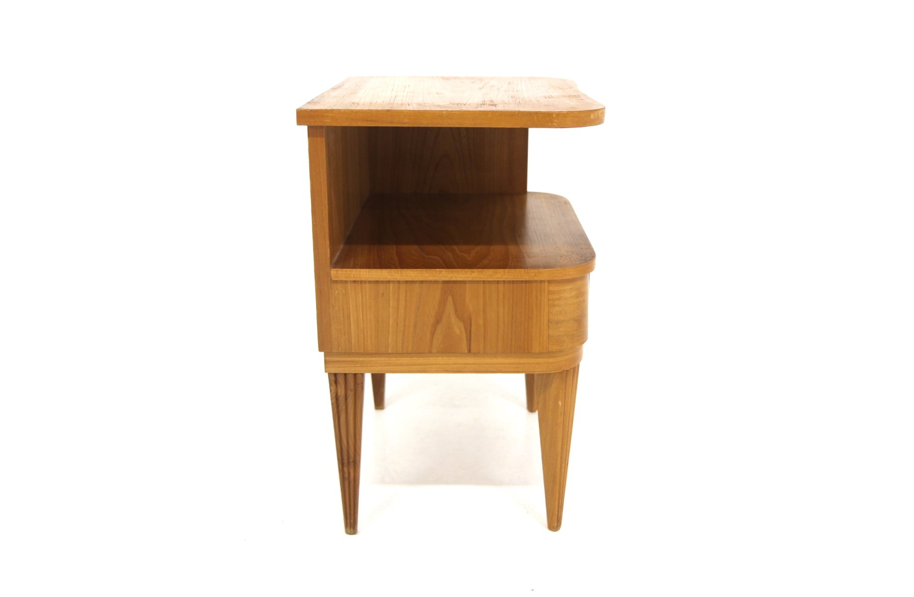 Modern Elm Bedside Table, Sweden, 1940s for sale at Pamono