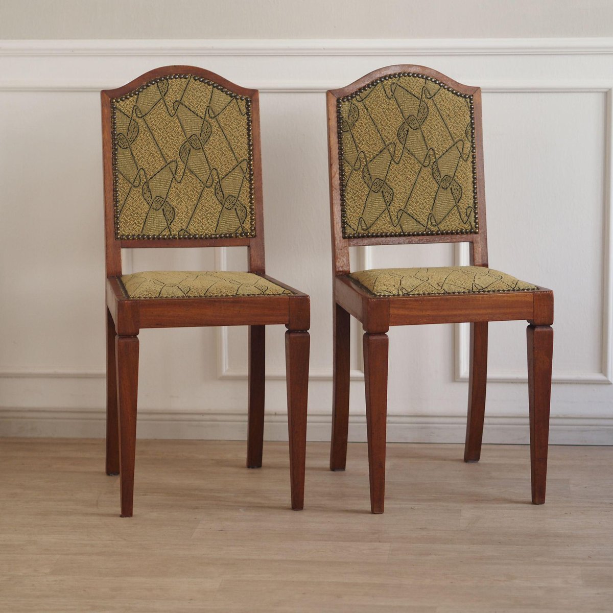 Image showcasing Set of Vintage Art Deco Wooden Chairs for sale at Pamono