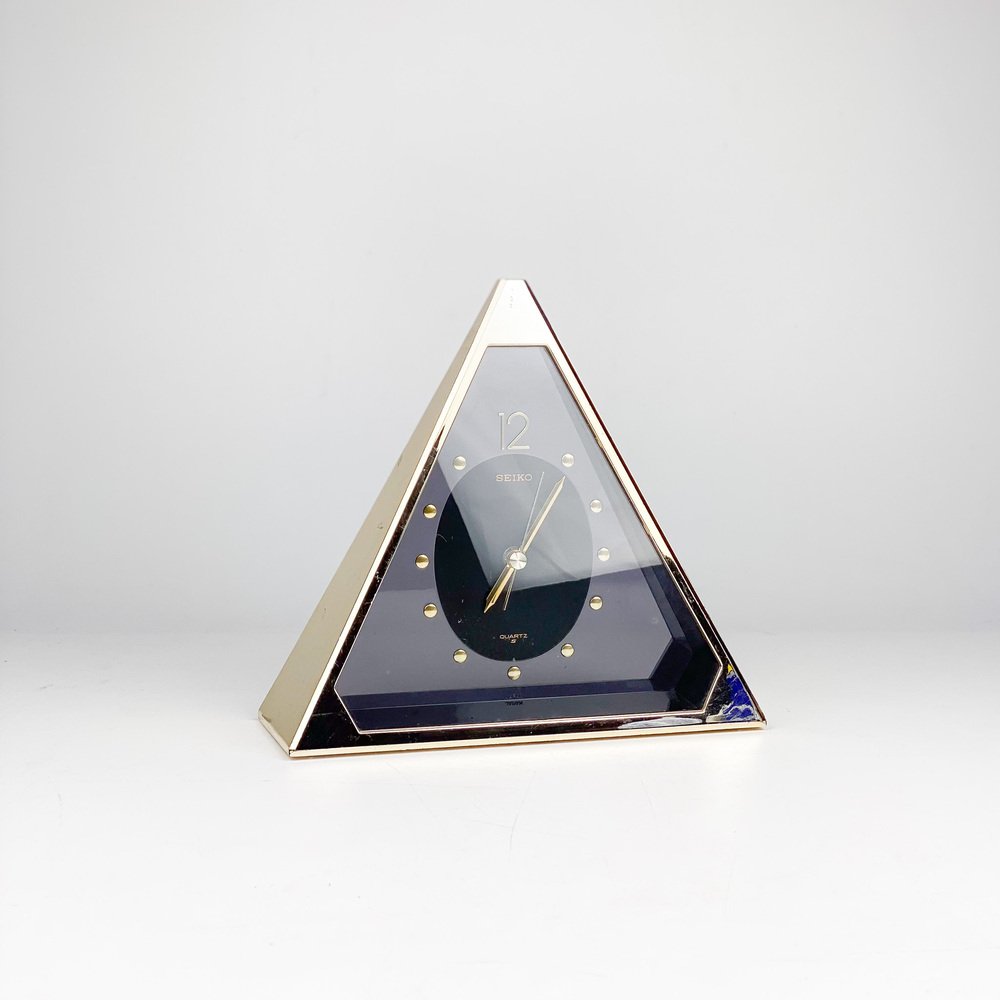 Triangular Mantle Clock from Seiko, 1990s for sale at Pamono