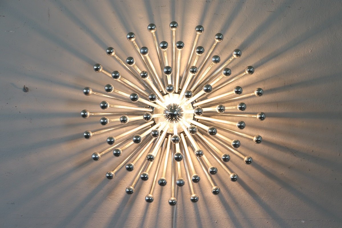Grande Applique Pistillo Studio Tetrarch Années 70 – 60 Cm De Diamètre