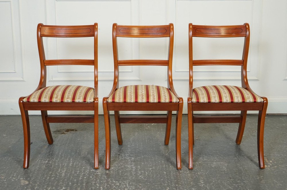 Vintage Yew Wood Dining Chairs, Set of 8 for sale at Pamono