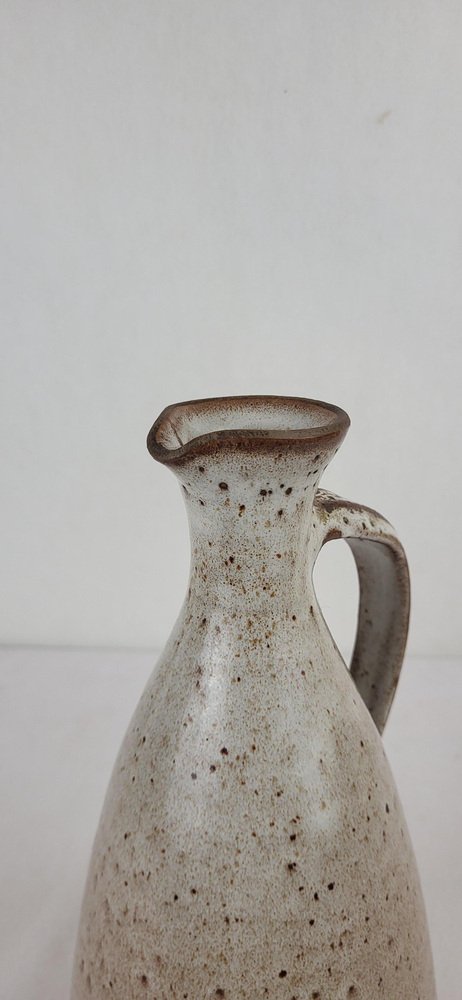 Petit Pichet/ Huilier En Grès Vintage De Roger Jacques, Saint-Amand-en-Puisaye