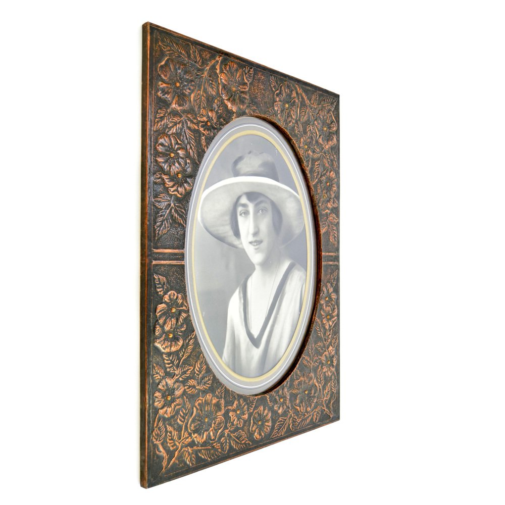 Cadre Photo Bois Début 20ème Siècle Avec Verre - Dimensions 18x13 Cm - Vintage