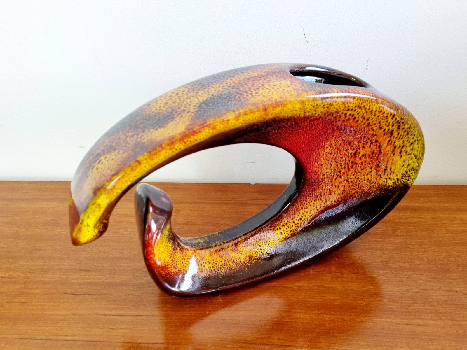 Large Italian Modern Glazed Vase by Roberto Rigon for Beroncello, 1970s ...