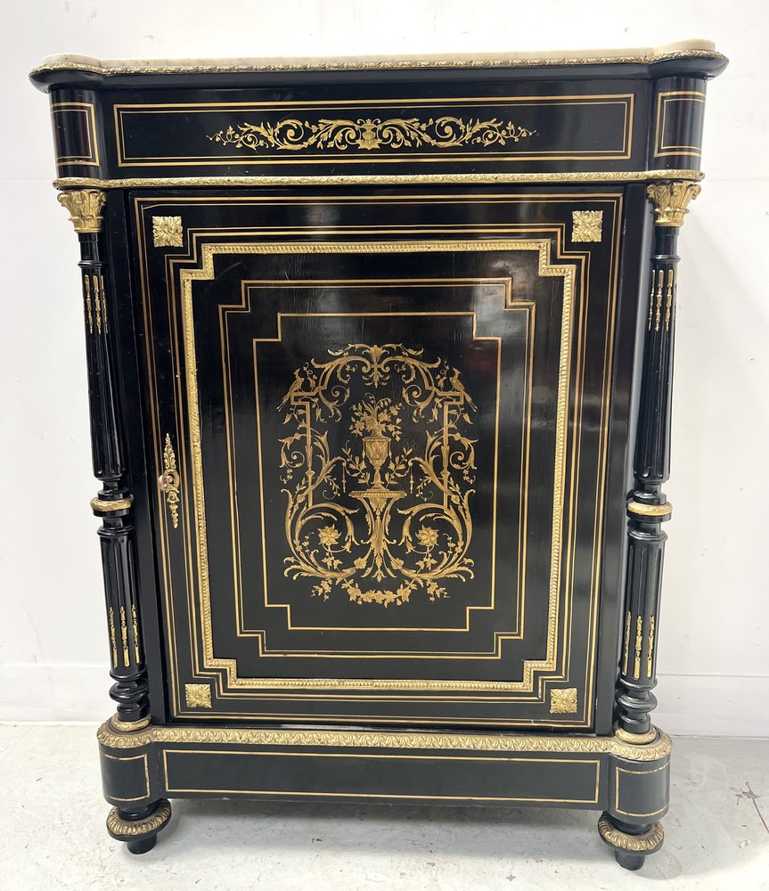 Coffret Napoléon III En Bois Noirci Et Laiton Gravé - Début XXe