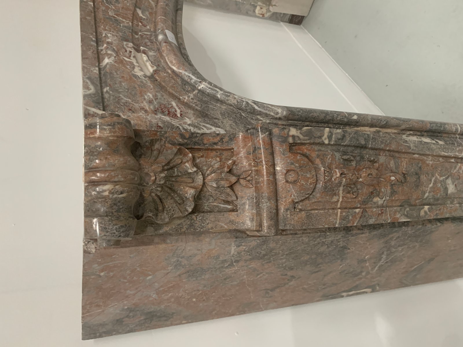 19th Century Louis XV Fireplace Mantel in Red Breccia Marble for sale ...