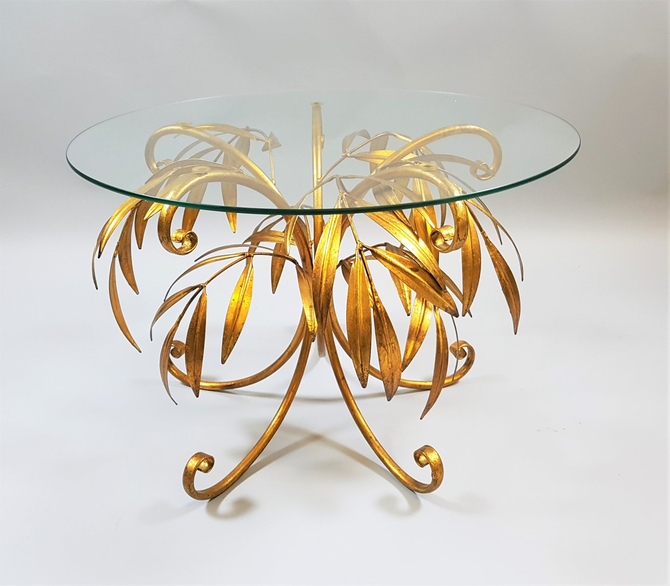 Mid Century Gold Palm Tree Coffee Table By Hans Kögl For At Pamono Mid Century Gold Palm Tree Coffee Table By Hans Kögl