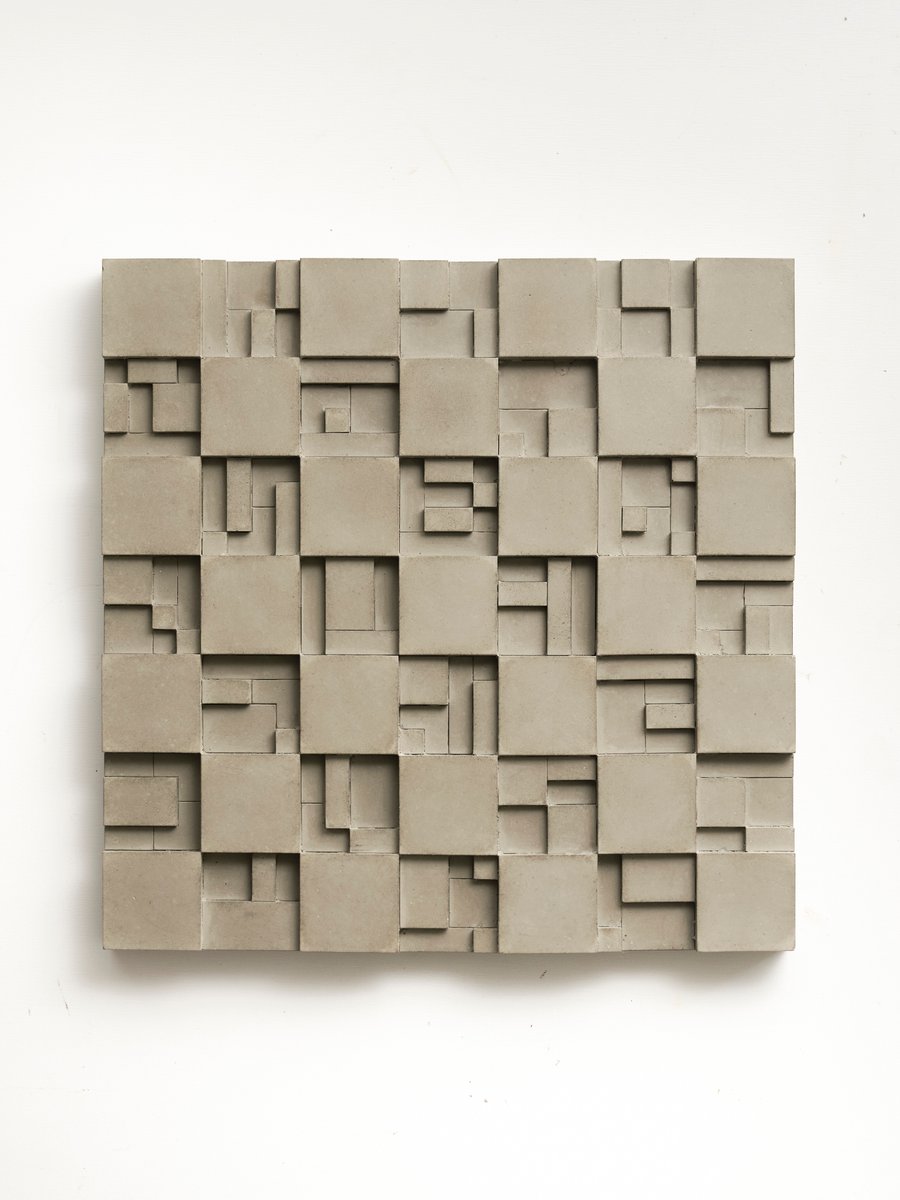 Curated visual reference: Fresh Look at Brutalist Concrete Wall Art In White By Tom S Factory
