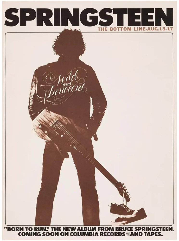 Bruce Springsteen the Bottom Line Poster, 1975 for sale at Pamono